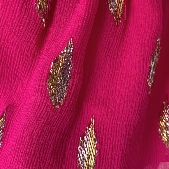 Fuchsia Lilly Pulitzer Tensley Silk Blouse - Picture 4 of 7